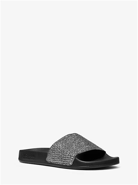 michael kors gilmore crystal-embellished slide|Amazon.com .